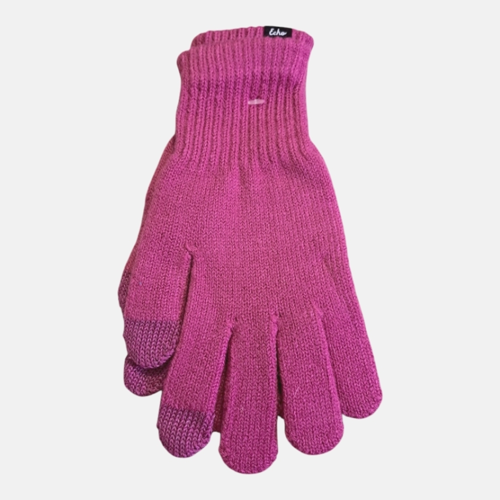 Echo Knit Gloves Touchscreen Women Magenta OSFM